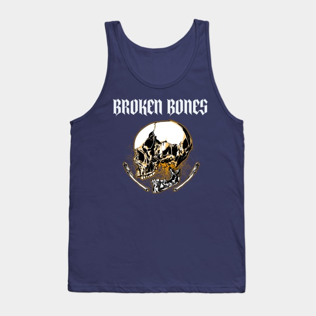 Broken Bones Skull Tank Top by Sanworld